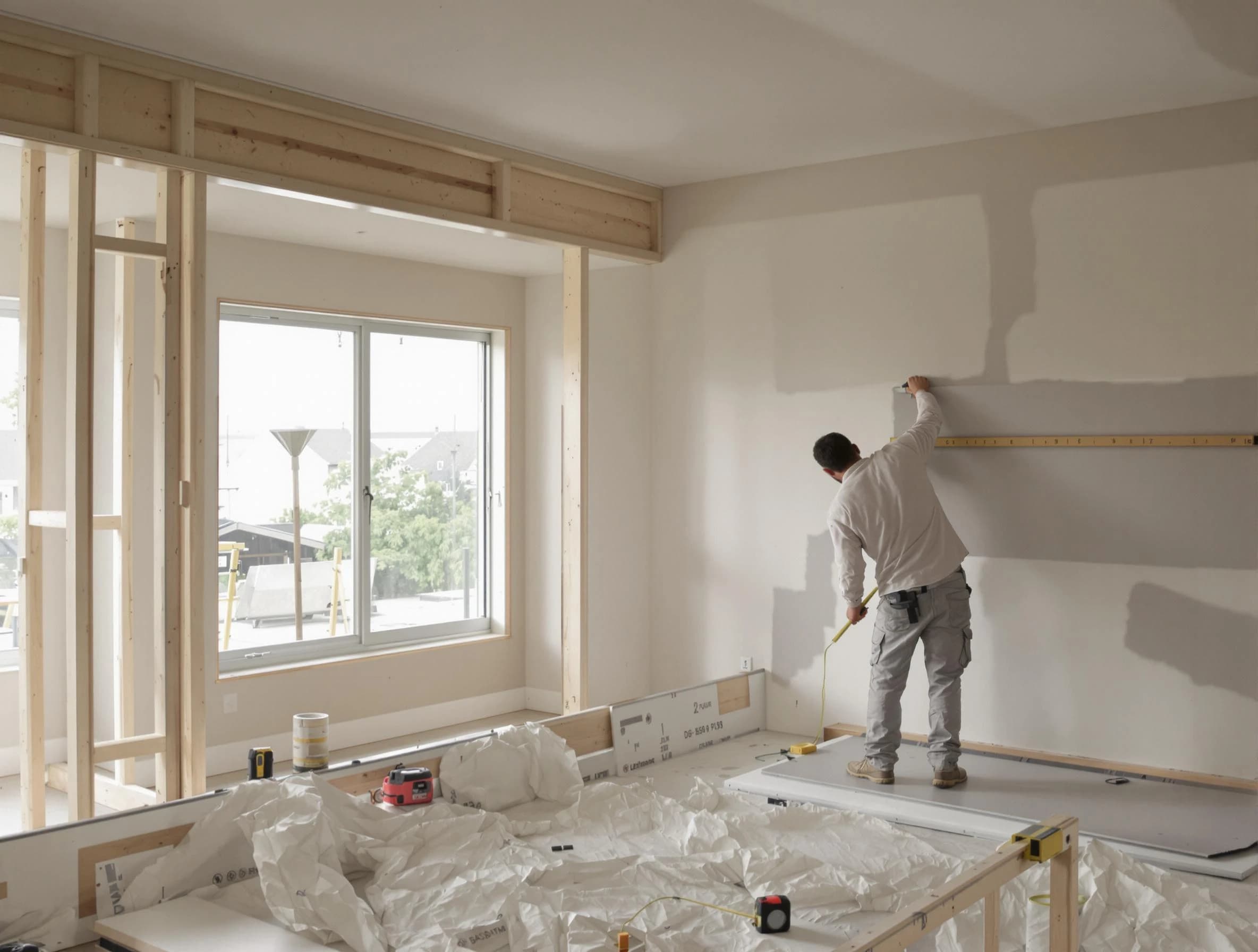 Wadsworth House Painters installing new drywall in Wadsworth, OH