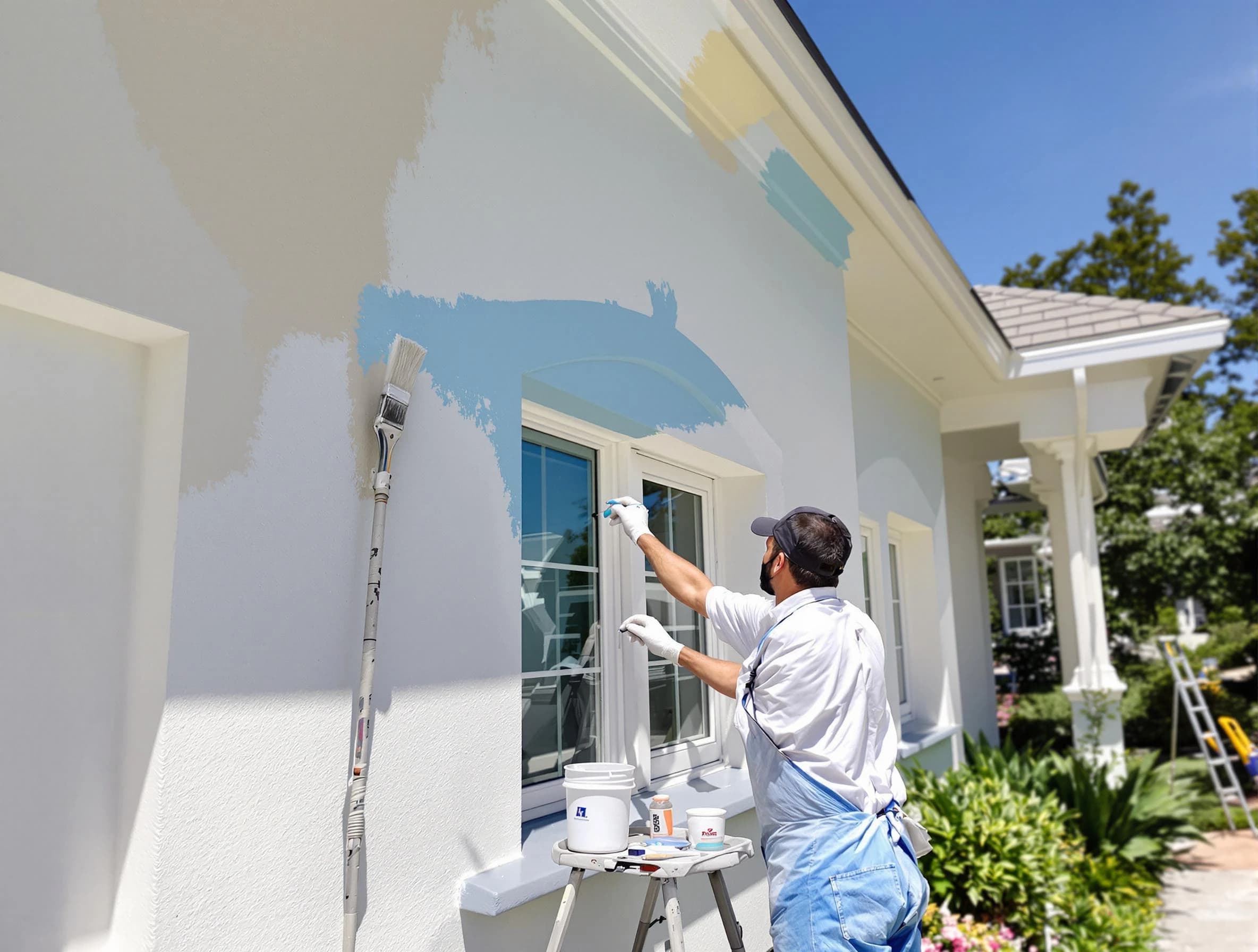 Wadsworth House Painters professional painting the exterior of a house in Wadsworth, OH